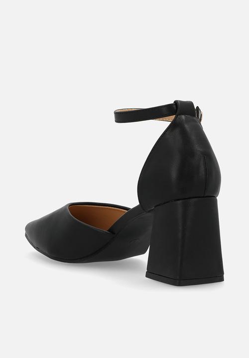 edit - Claire ankle strap heel - black