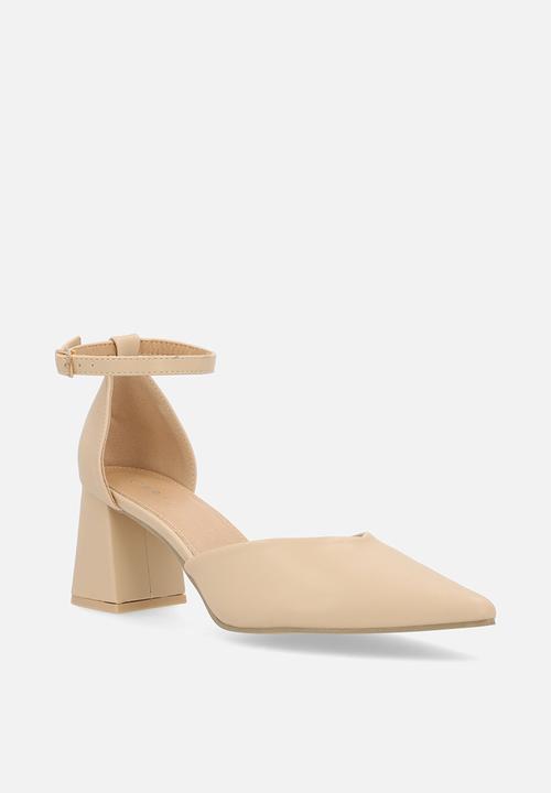 edit - Claire ankle strap heel - neutral