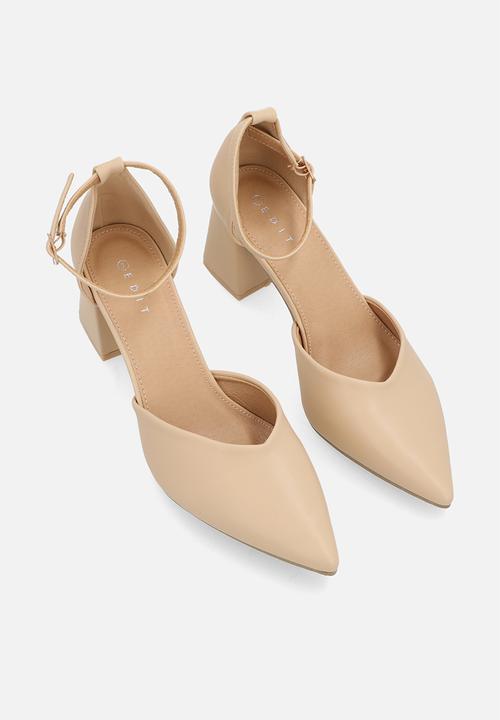 edit - Claire ankle strap heel - neutral