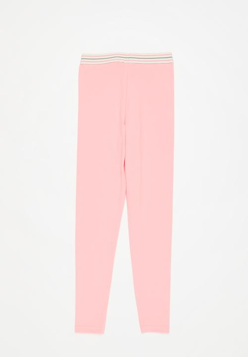 POLO - Girls bianca textured legging - pink