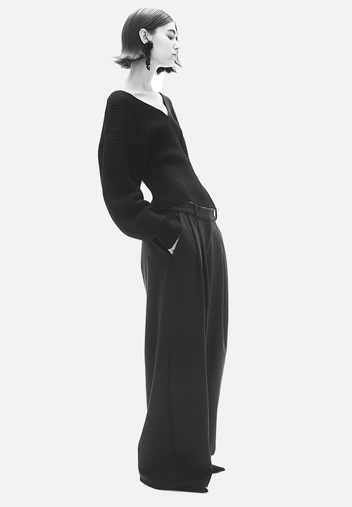 H&M - Tailored jersey trousers - black