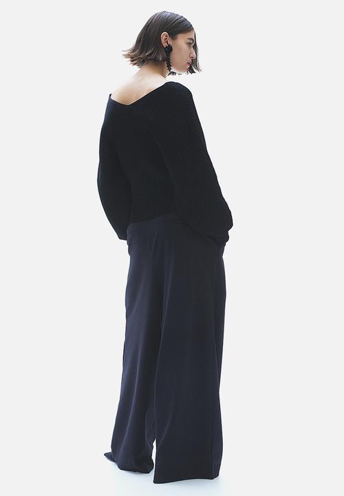 H&M - Tailored jersey trousers - black