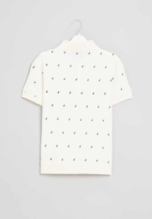 POLO - Boys ethan monogram short sleeve golfer - milk