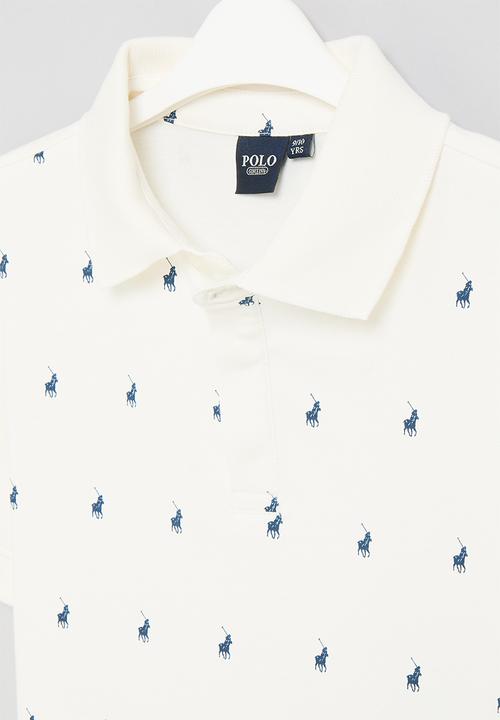 POLO - Boys ethan monogram short sleeve golfer - milk