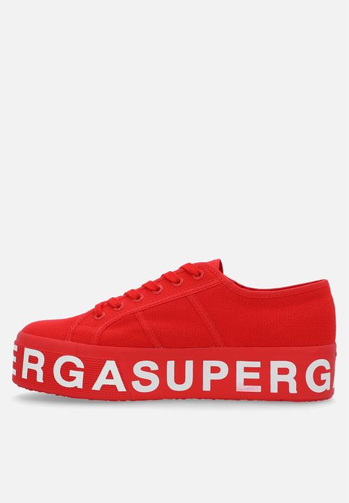 SUPERGA - 2790 cotl  2790 cot-lettering canvas - avl total red