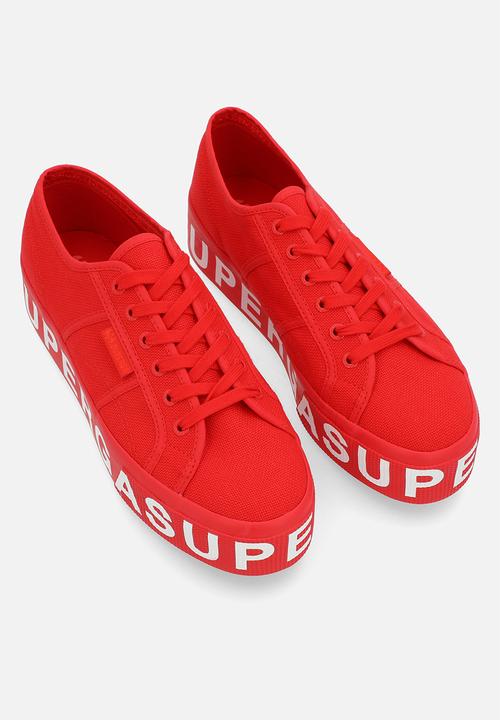 SUPERGA - 2790 cotl  2790 cot-lettering canvas - avl total red