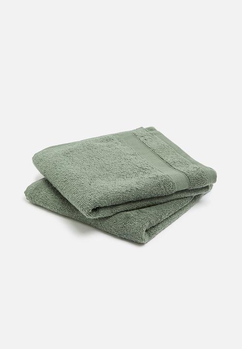 Bathroom Solutions - Essential hand towel set of 2 - Army
