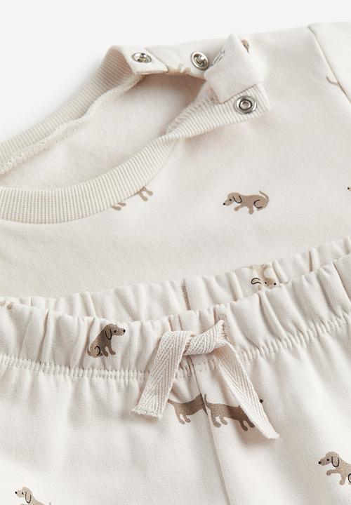 H&M - 2 Piece sweatshirt set - beige multi
