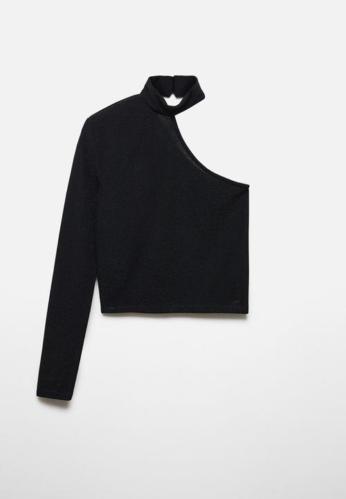 MANGO - Top bling - black