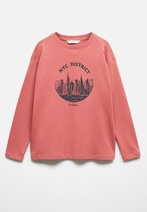 MANGO - T-shirt spencer3 - medium blue