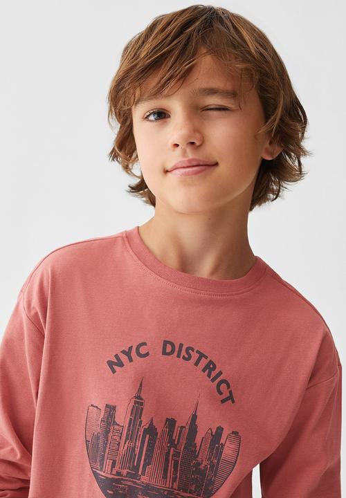 MANGO - T-shirt spencer3 - medium blue