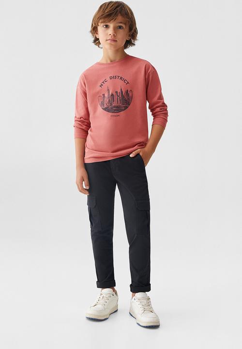 MANGO - T-shirt spencer3 - medium blue