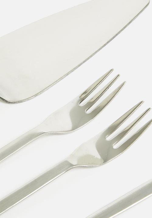 Excellent Houseware - Cake set- Silver