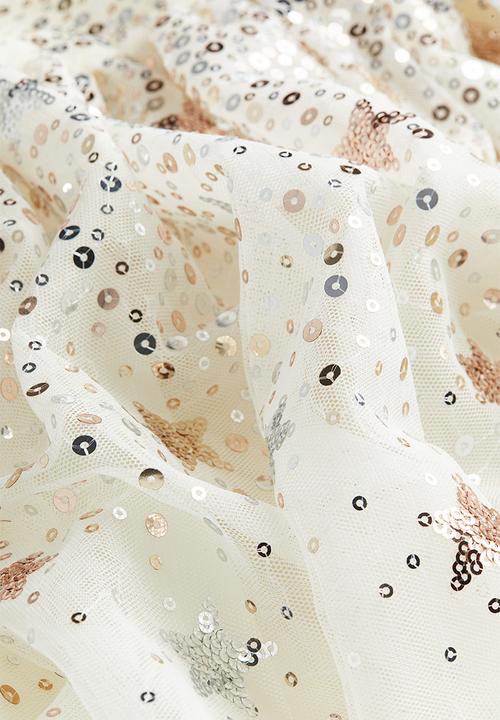 H&M - Sequined tulle dress - white