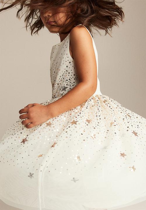 H&M - Sequined tulle dress - white