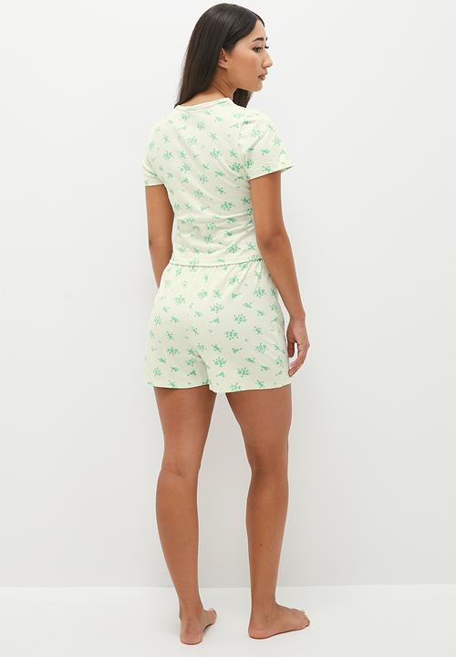Superbalist - aop knit set - green ditsy