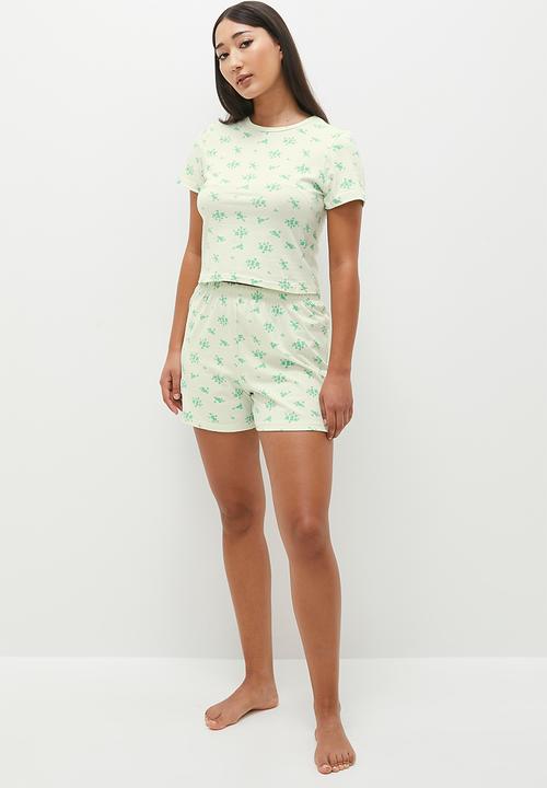Superbalist - aop knit set - green ditsy