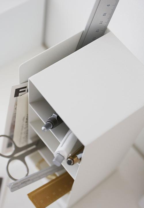 Yamazaki - Steel Tower Pen Stand - White