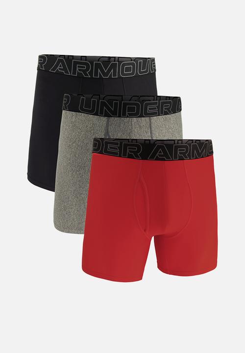 Under Armour - Tech 6" 3 pack solid boxer briefs - multi