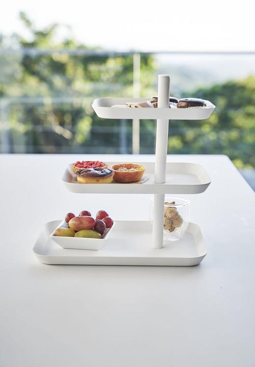 Yamazaki - Tower 3-Tiered Serving Stand - White