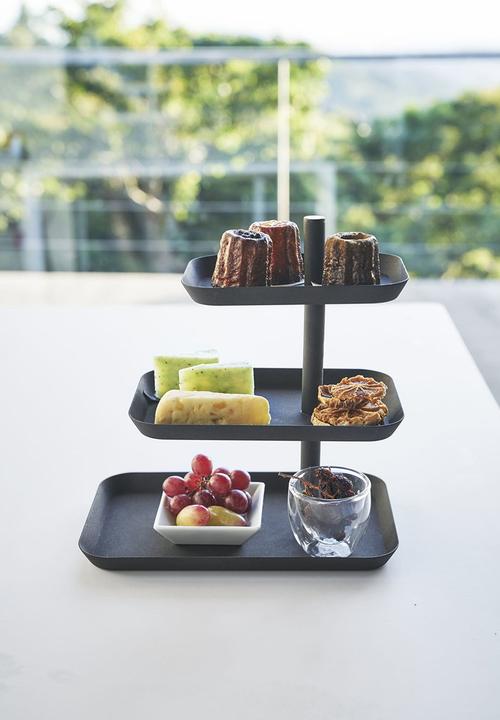 Yamazaki - Tower 3-Tiered Serving Stand - Black