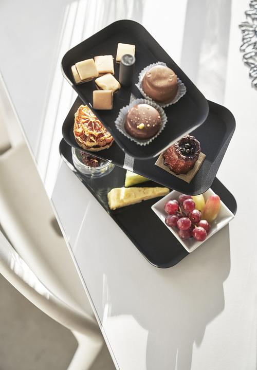 Yamazaki - Tower 3-Tiered Serving Stand - Black