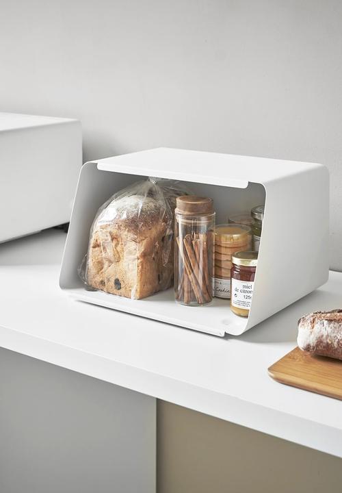 Yamazaki - Tower Bread Case w/ Removable Lid - White