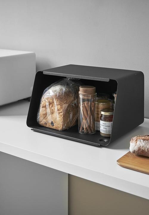 Yamazaki - Tower Bread Case w/ Removable Lid - Black
