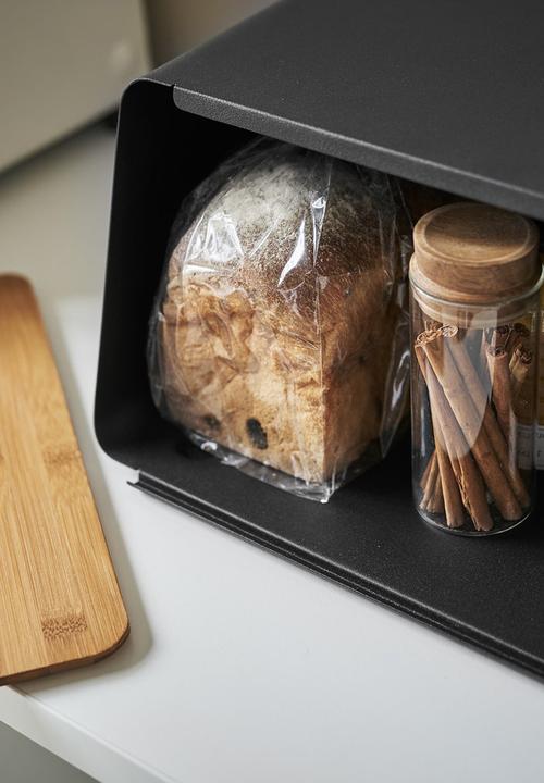 Yamazaki - Tower Bread Case w/ Removable Lid - Black