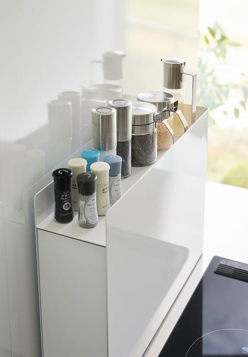 Yamazaki - Tower Sliding Seasoning Rack - White