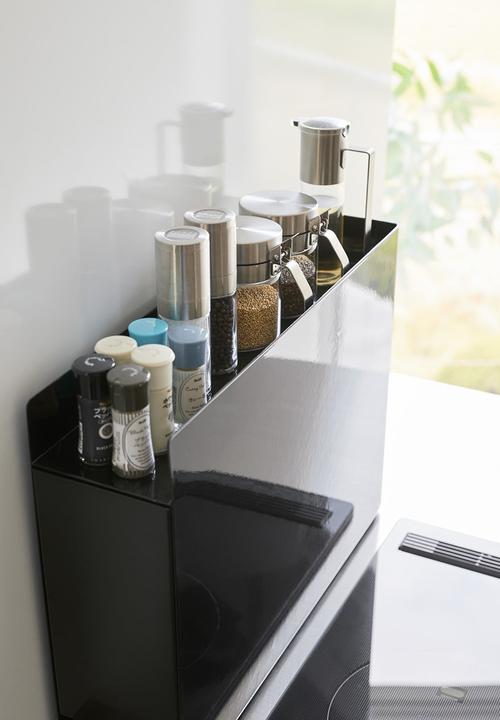 Yamazaki - Tower Sliding Seasoning Rack - Black