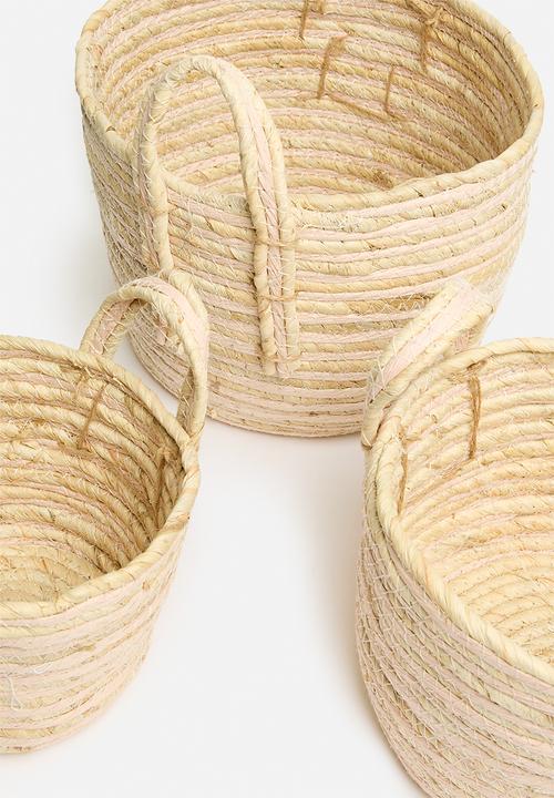 Storage Solutions - Neo nesting basket set of 3 - pink