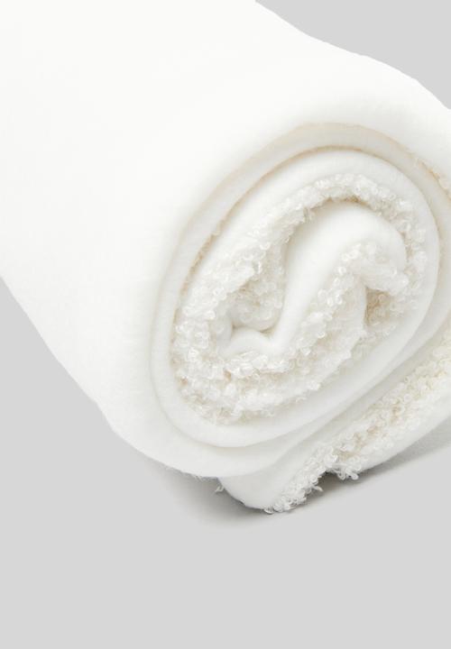 H&S - Teddy blanket - white