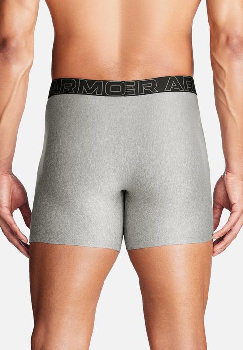 Under Armour - Tech 6" 3 pack solid boxer briefs - grey multi 