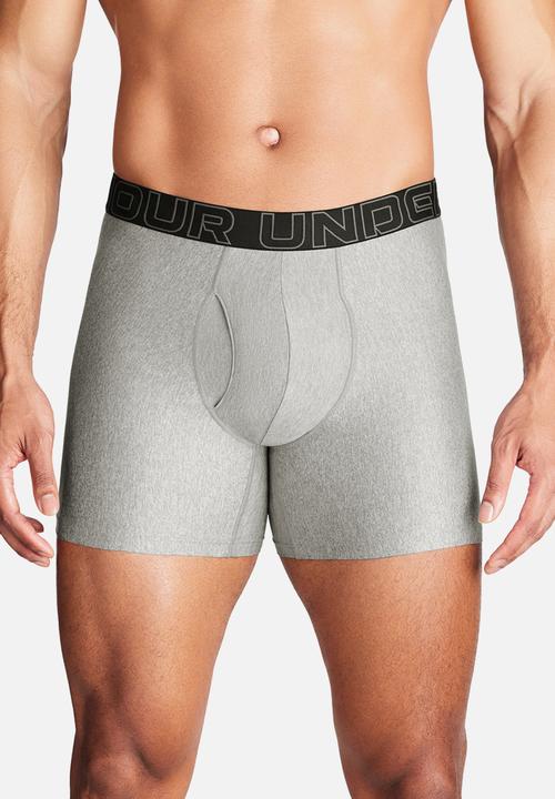 Under Armour - Tech 6" 3 pack solid boxer briefs - grey multi 