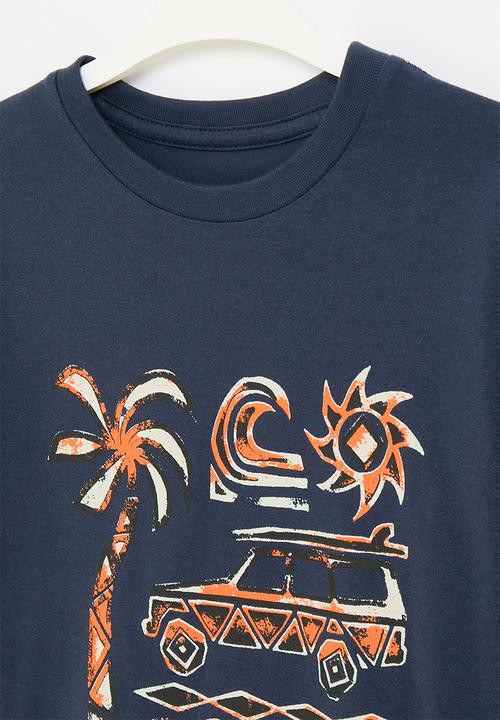Billabong  - Boys african road trip short sleeve T-shirt - denim blue