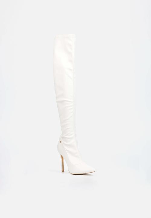 Miss Black - Boss 7 stiletto boot - white
