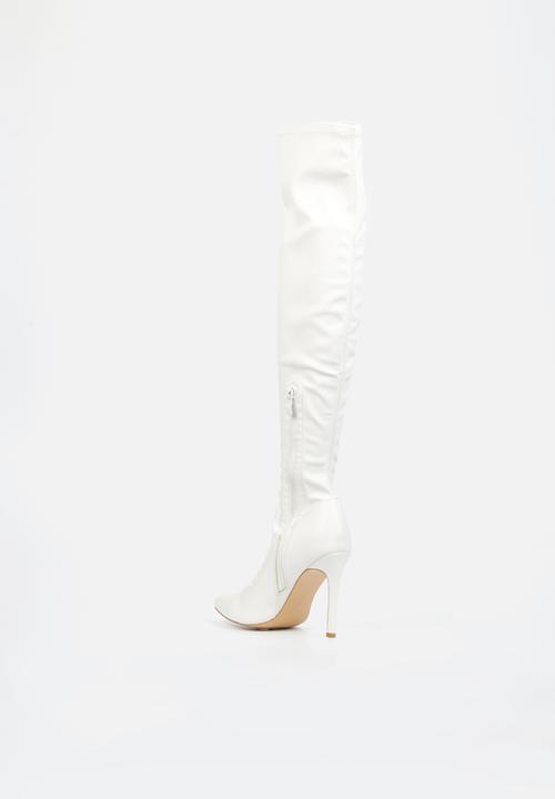 Miss Black - Boss 7 stiletto boot - white