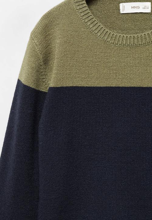 MANGO - Sweater block - navy