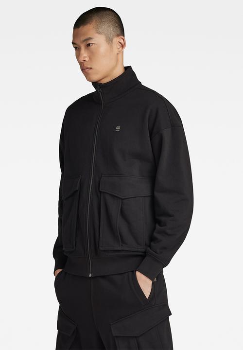 G-STAR - Rovic zip through loose sw Dry ashor sweat r o ub - dark black