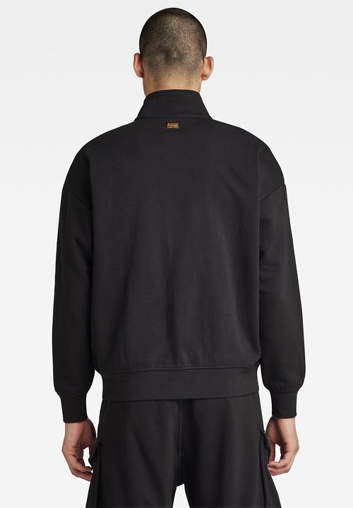 G-STAR - Rovic zip through loose sw Dry ashor sweat r o ub - dark black
