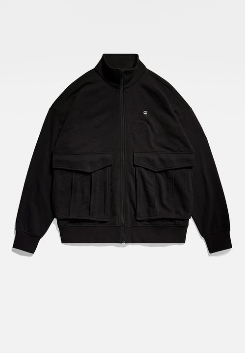 G-STAR - Rovic zip through loose sw Dry ashor sweat r o ub - dark black