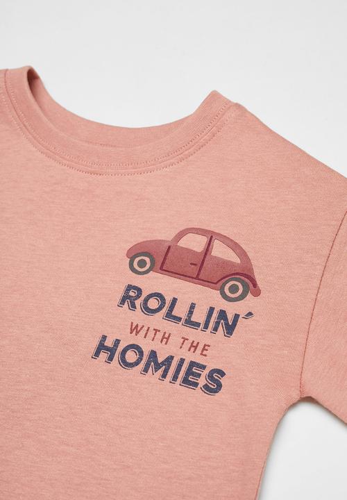 MANGO - T-shirt rollin - cherry