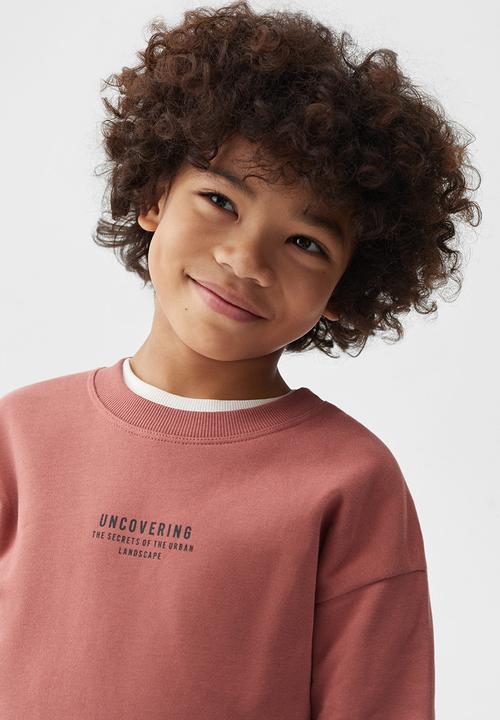 MANGO - Sweatshirt global - cherry
