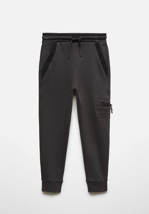 MANGO - Trousers nylonp - charcoal