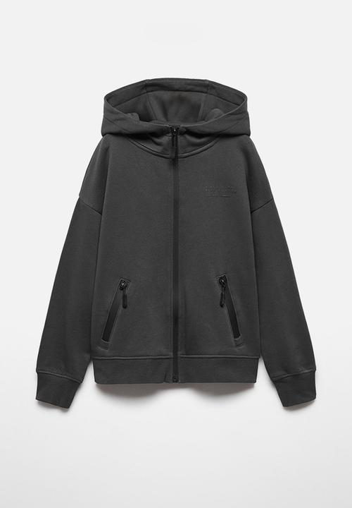MANGO - Sweatshirt nylonj - charcoal