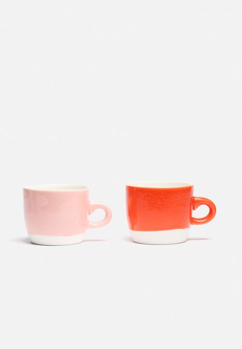 Urchin Art - Set of 2 Colour Block Mugs