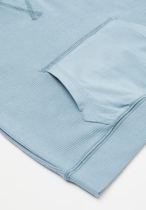 Cotton On - Bundle rex waffle sweater & auggie waffle trackpan - dusty blue