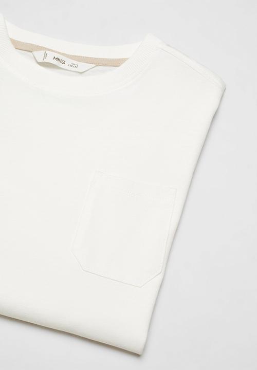 MANGO - T-shirt basic5 - off white