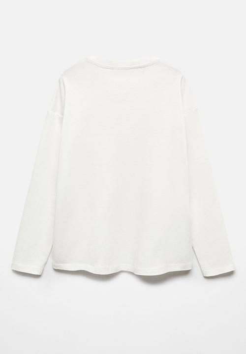 MANGO - T-shirt basic5 - off white